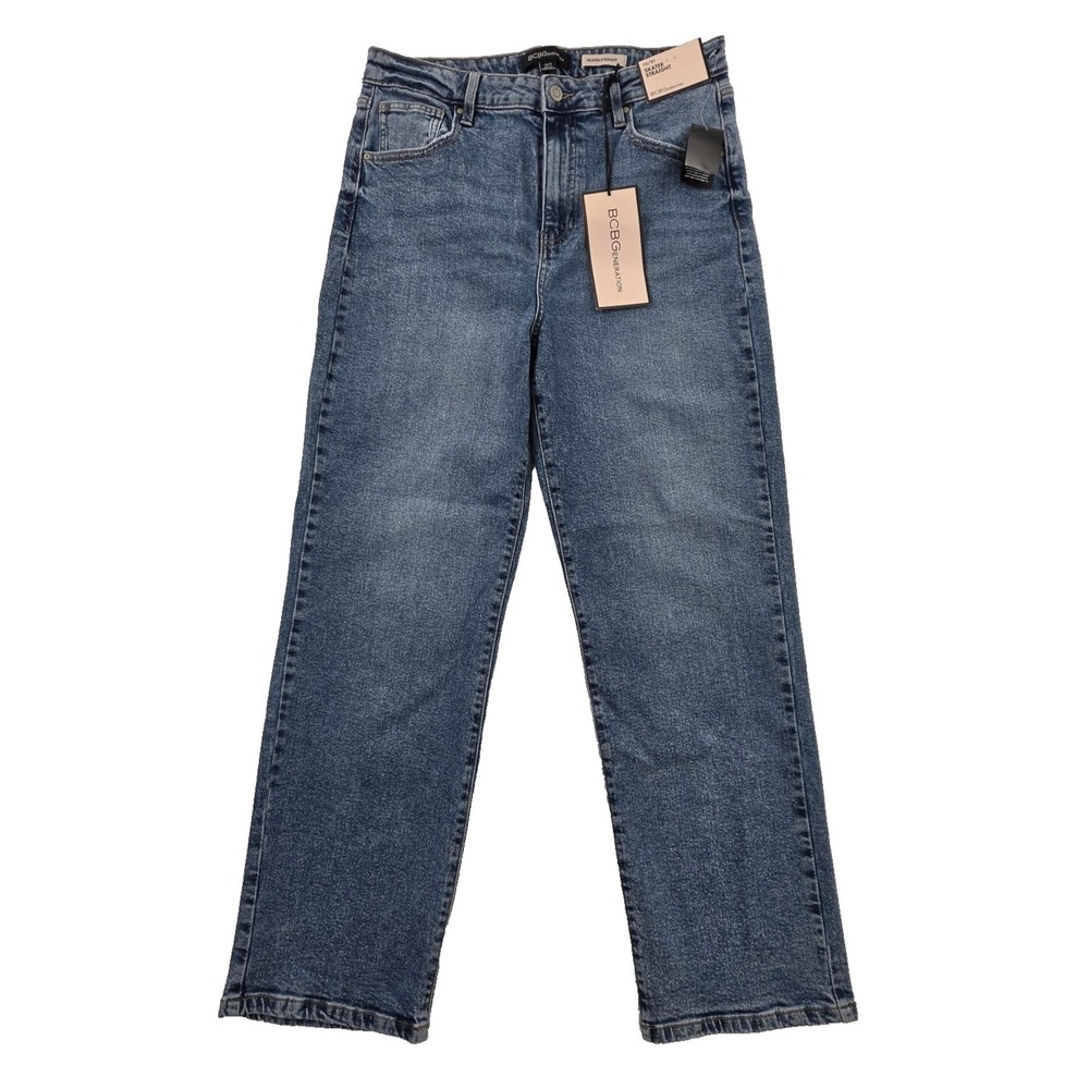 BCBGeneation Skater Straight Jeans‎ Women's 13/31 Rubery Wash NEW Stretch NWT